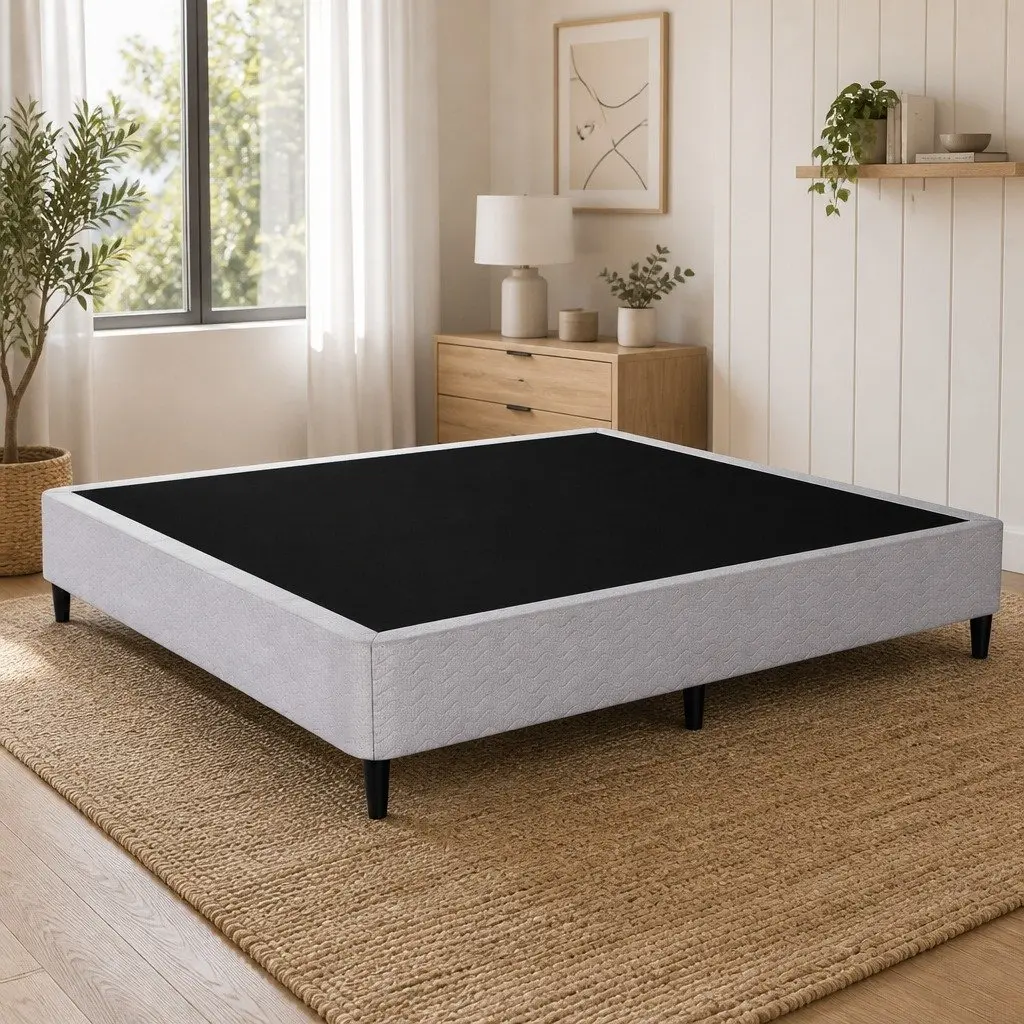 King Size Metal Bed Frame with Fabric Cover