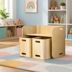 Kids Table and Chairs Set: 67.5cm Table, 28cm Chairs