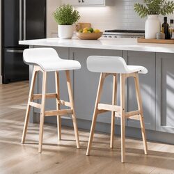 White Bar Stools Set of 2: Dimensions and Specifications