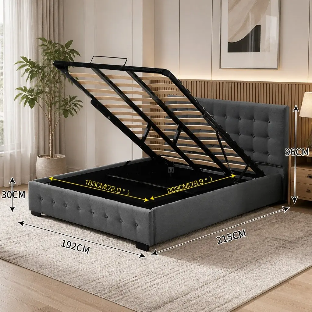 King Bed Frame with Storage Feature
