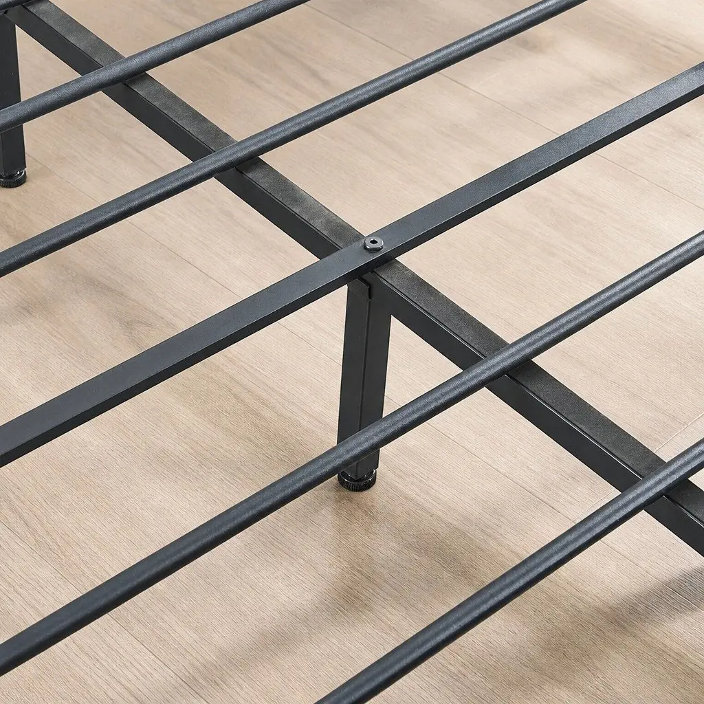 Double Bed Frame Mattress Base with Steel Slats and Support