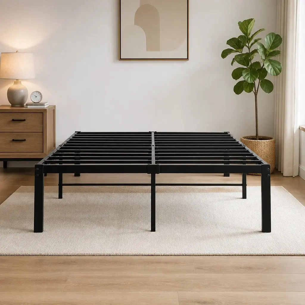 Metal Bed Frame Full Size Bedroom Storage Platform Foundation
