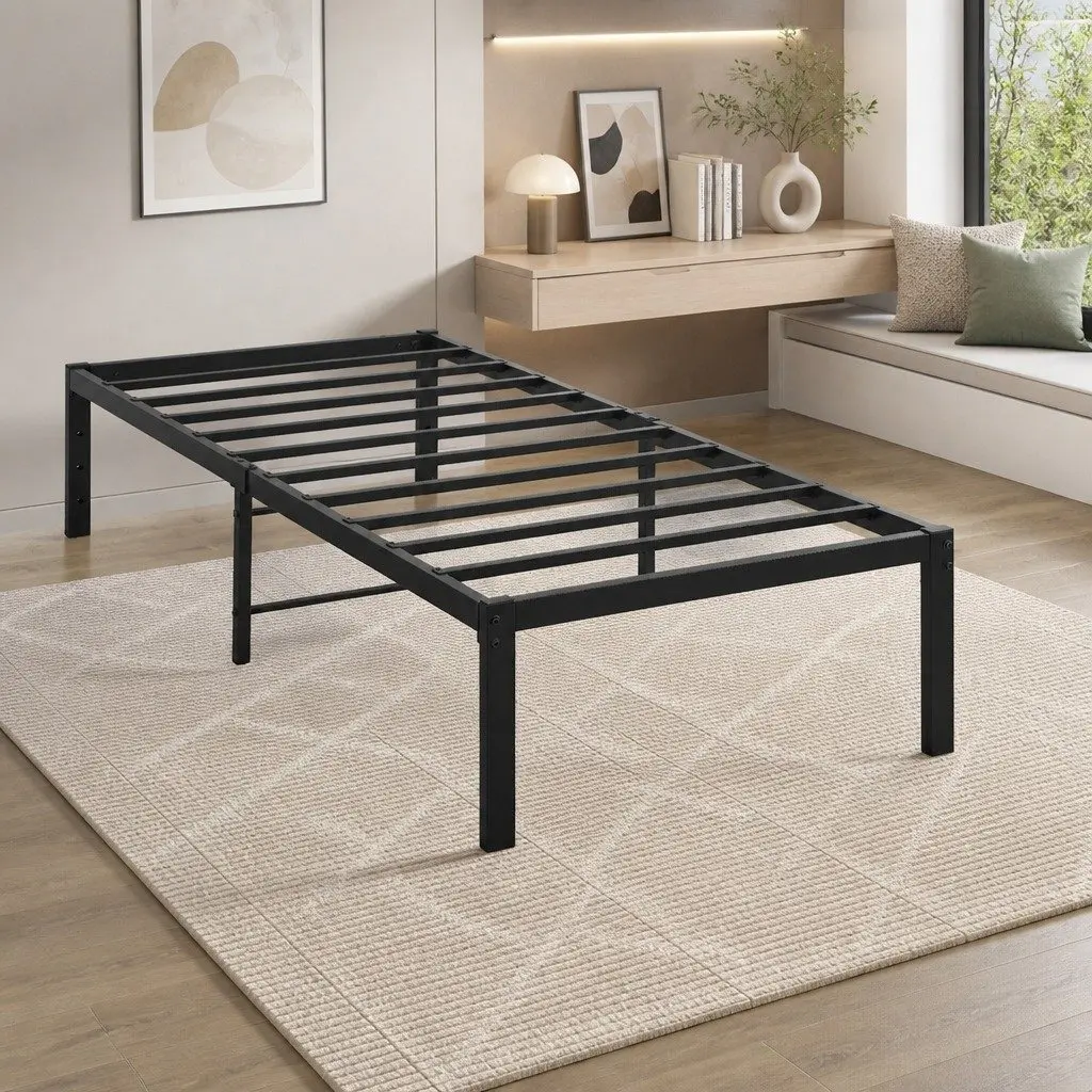 Metal Bed Frame Full Size Heavy Duty Storage Platform Slat Foundation Support