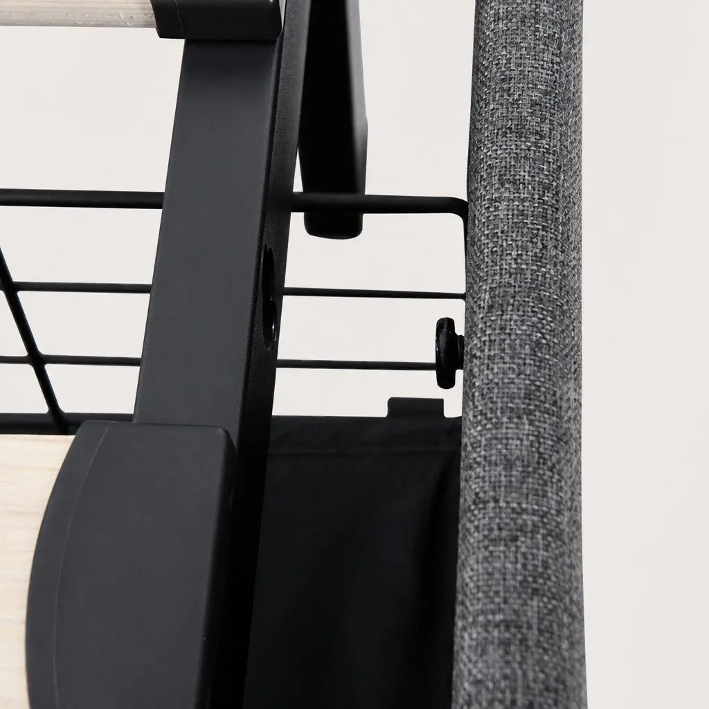 Queen Bed Frame with Storage Drawers for Bedroom Gray