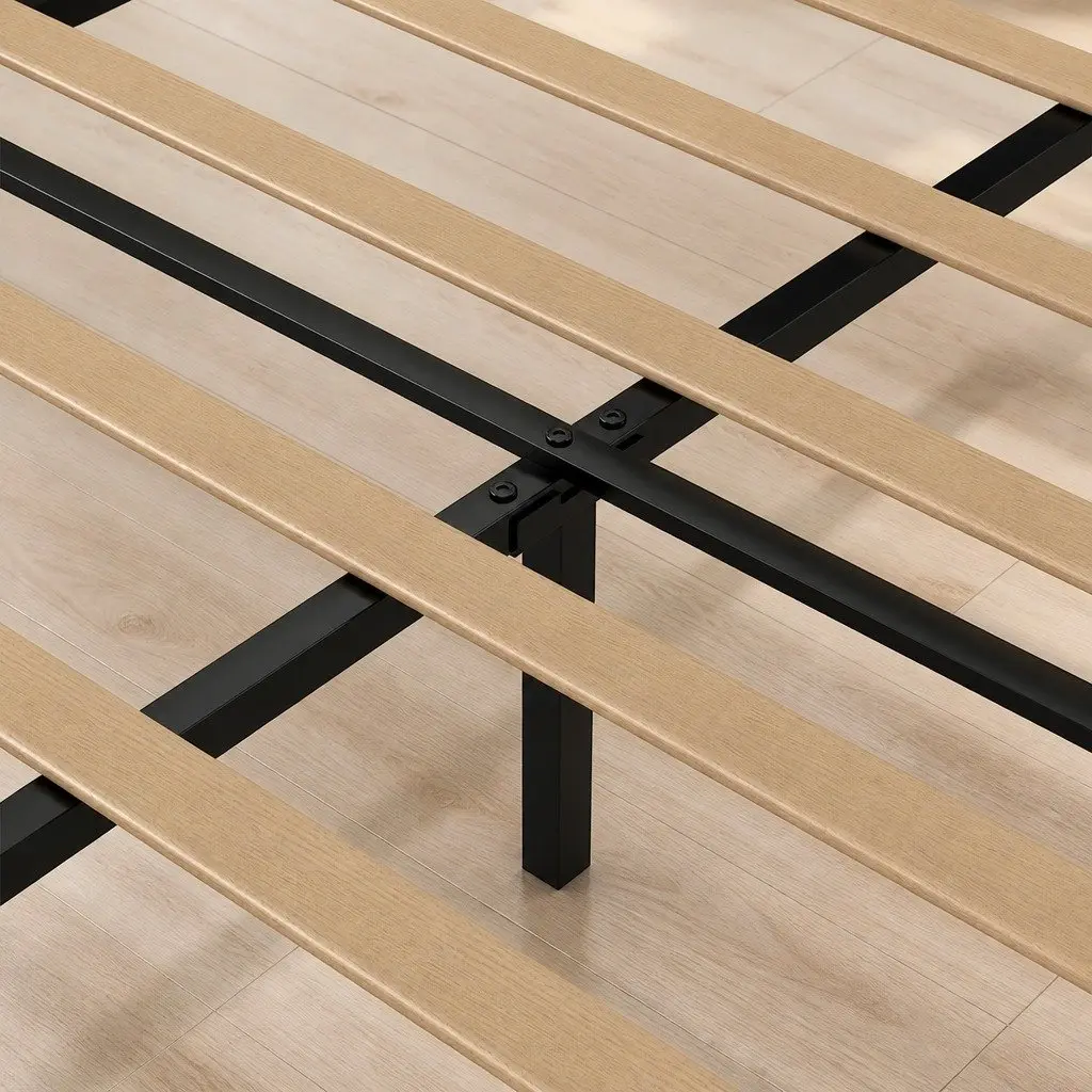 Double Upholstered Bed Frame with Storage