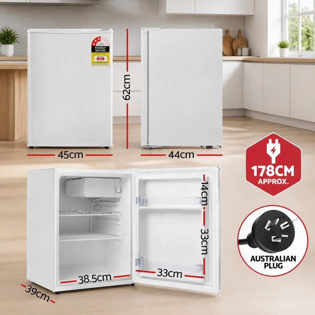 Portable Mini Bar Fridge 70L for Caravan Apartment Office Hotel White