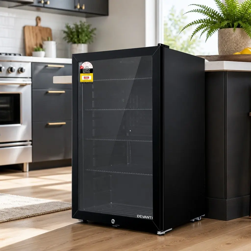 Bar Fridge 98L Mini Fridge Freezer Compact Portable Beverage Cooler