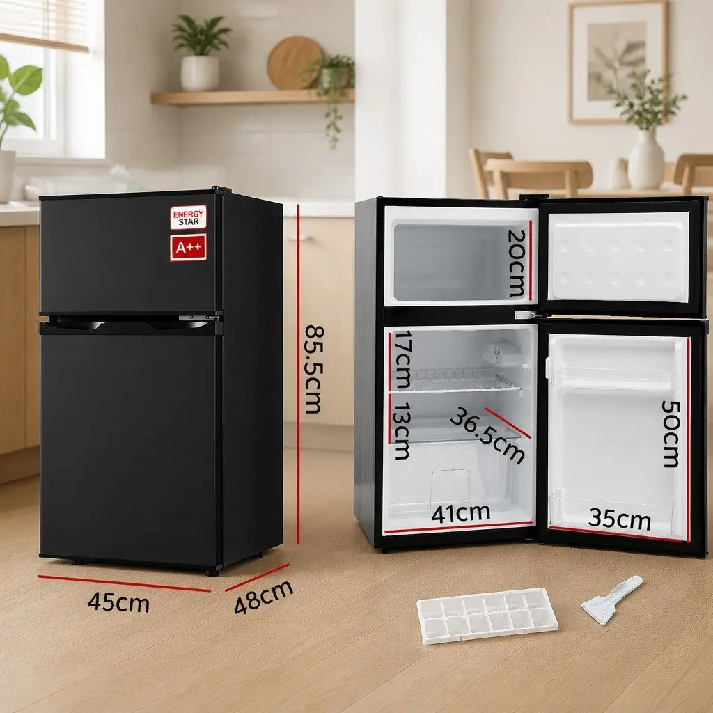 Bar Fridge for Home Office Commercial Use 85L Compact Mini Freezer Cooling Appliance Black