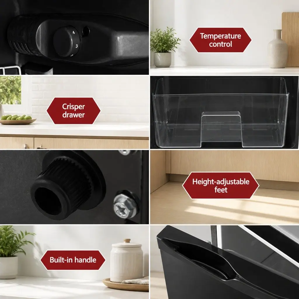 Bar Fridge for Home Office Commercial Use 85L Compact Mini Freezer Cooling Appliance Black