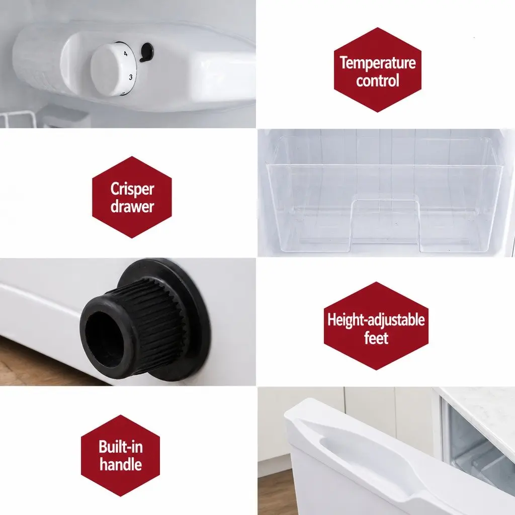 Bar Fridge for Home Office Commercial Spaces 85L White Mini Freezer Dual Temperature Zone