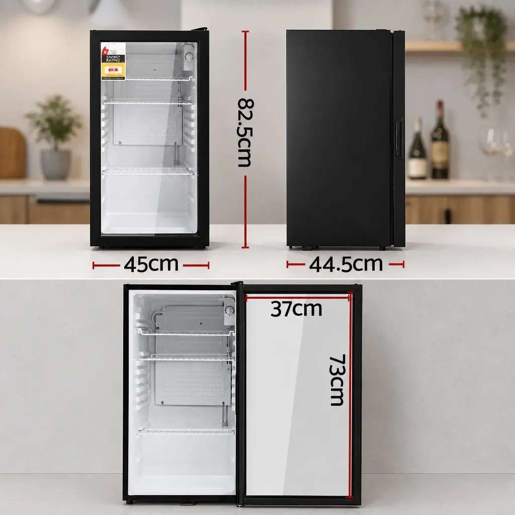 Bar Fridge 78L Countertop Mini Cooler Beverage Chiller Compact