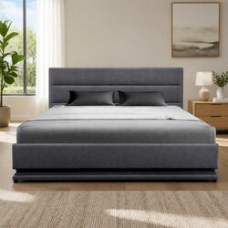 Queen Bed Frame: 215cm x 162cm with LED and Storage