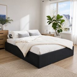 Double Size Gas Lift Bed Frame Specifications: Charcoal