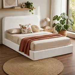 Queen Bed Frame Dimensions: 170.5W x 211.7L x 25H cm - White