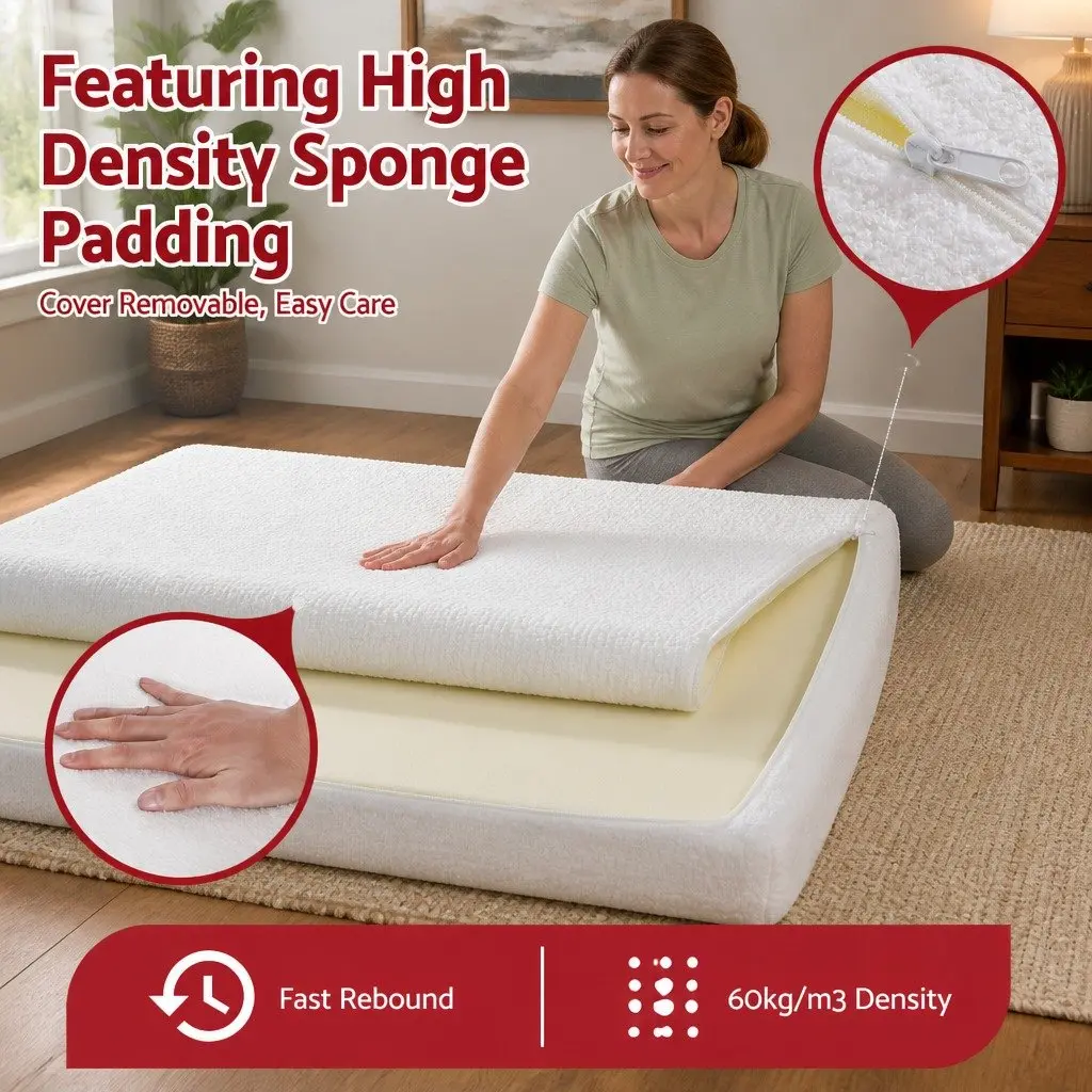 Queen Bed Frame for Bedroom Boucle Fabric White Size