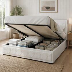King Size Upholstered Gas Lift Bed Frame Specifications