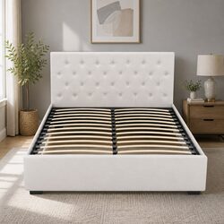 Queen Gas Lift Storage Bed Frame Dimensions and Specs