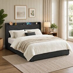 King Bed Frame Dimensions: 195W x 221L x 123H cm