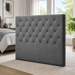 Specifications of King Single Grey Upholstered Headboard
