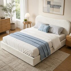 Queen Bed Frame Dimensions: 161W x 215L x 95H cm with Storage