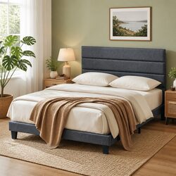 Double Bed Frame Specifications: Upholstered Platform Base