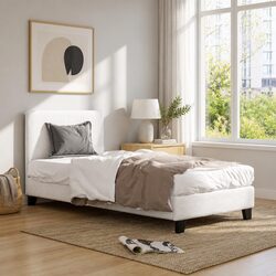 Specifications of the White Boucle Single Bed Frame