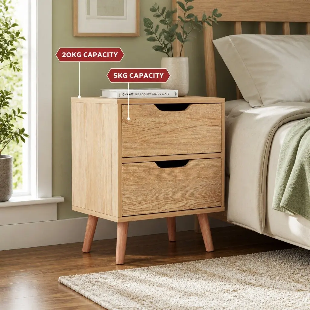 Queen Gas Lift Storage Bed Frame with Bedside Table Boucle Upholstered Platform