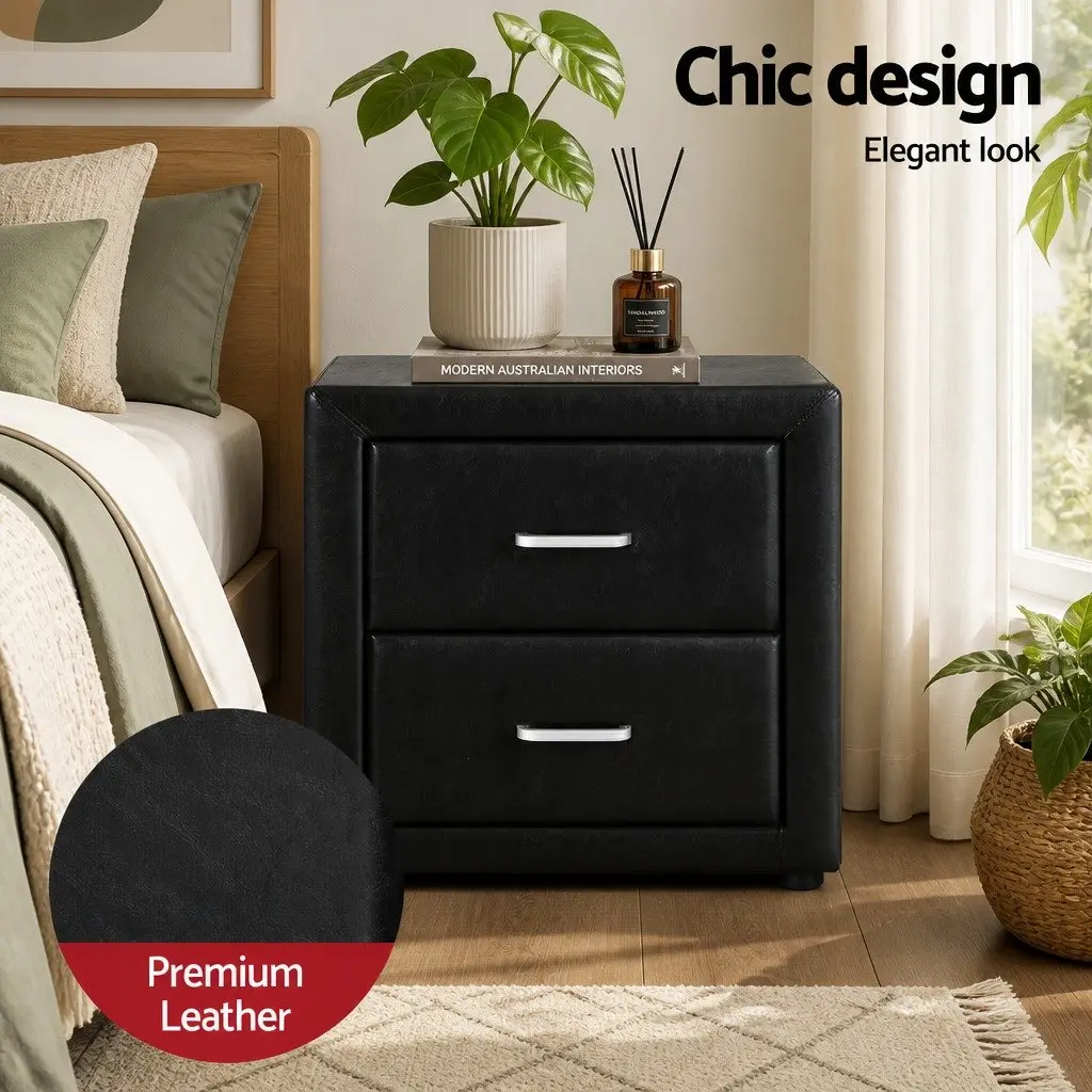 Queen Gas Lift Bed Frame with Bedside Table