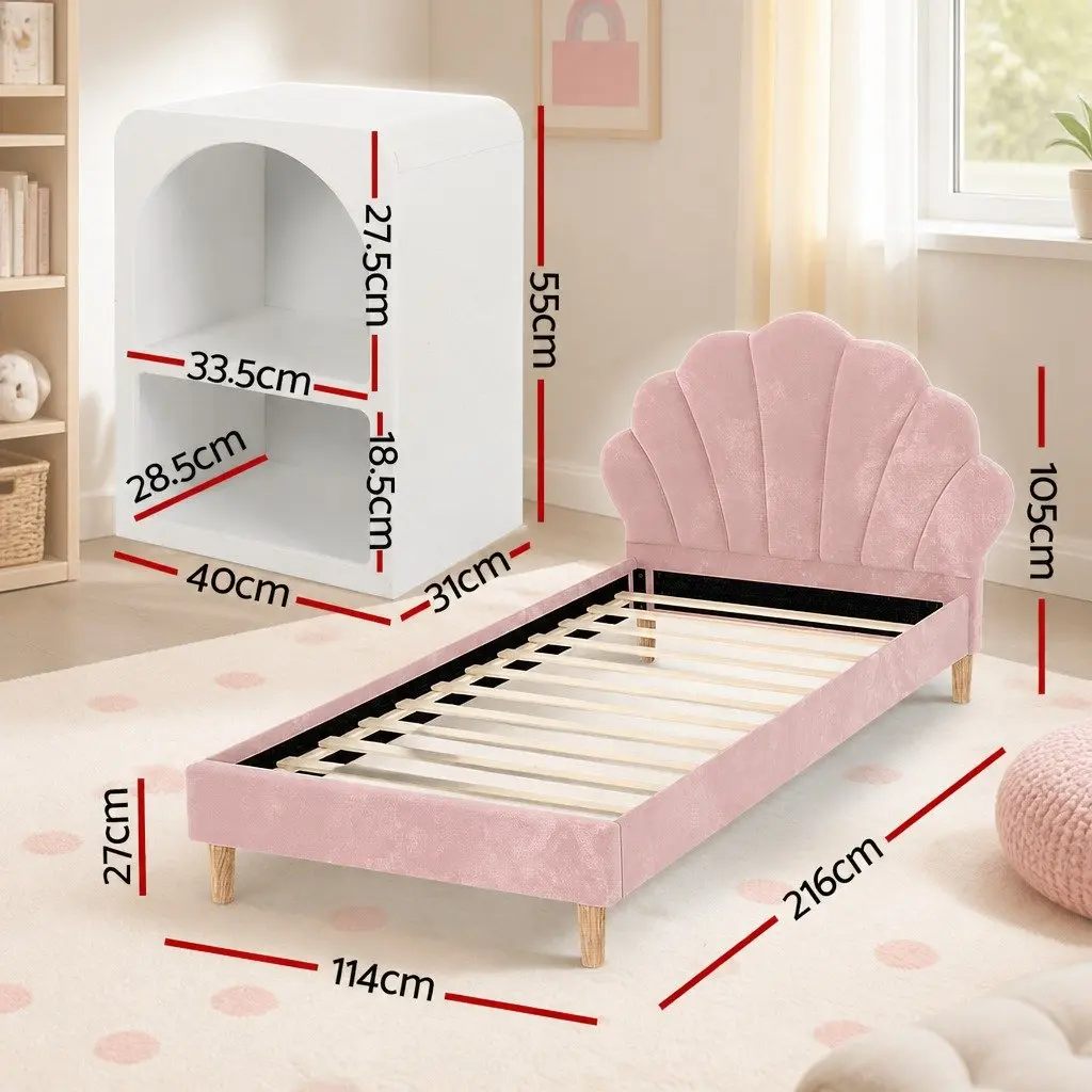 King Single Bed Frame & Nightstands