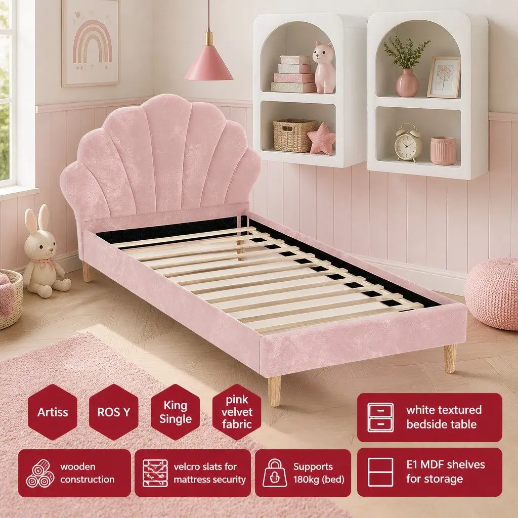 King Single Bed Frame & Nightstands
