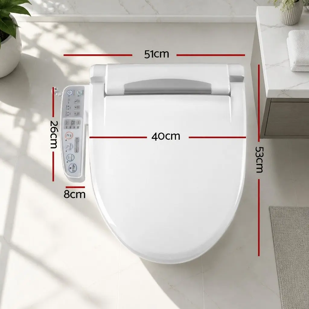 Electric Bidet Toilet Seat Cover Bathroom Smart Control White