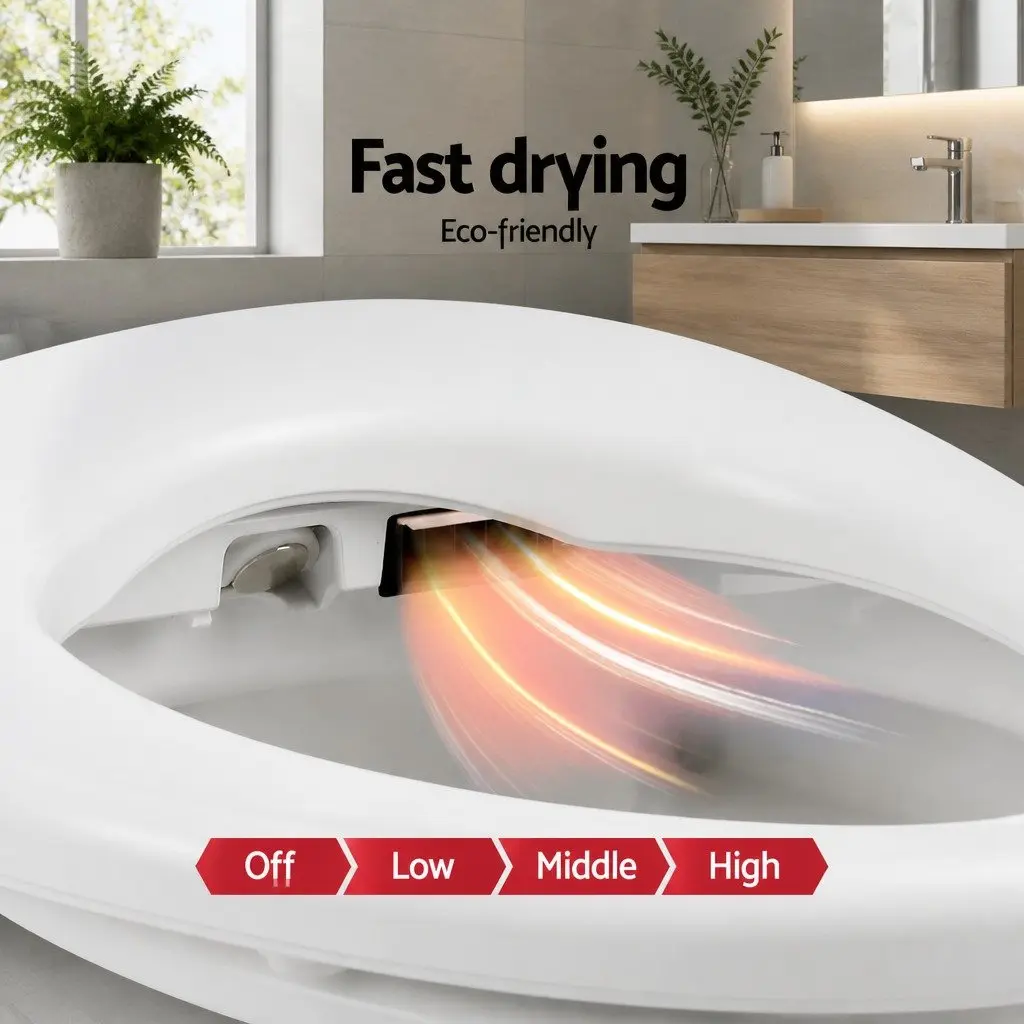 Electric Bidet Toilet Seat Cover Bathroom Smart Control White