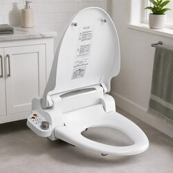 Electric Bidet Toilet Seat Cover LED Night Light Heated Seat Remote Control