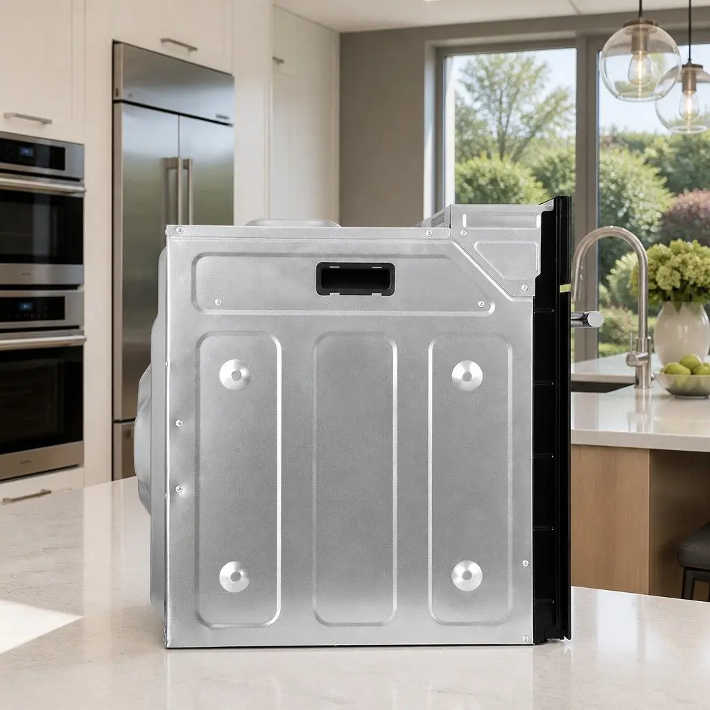 Electric Built-In Wall Oven 60cm Black Kitchen Cooking Appliance 70L Capacity