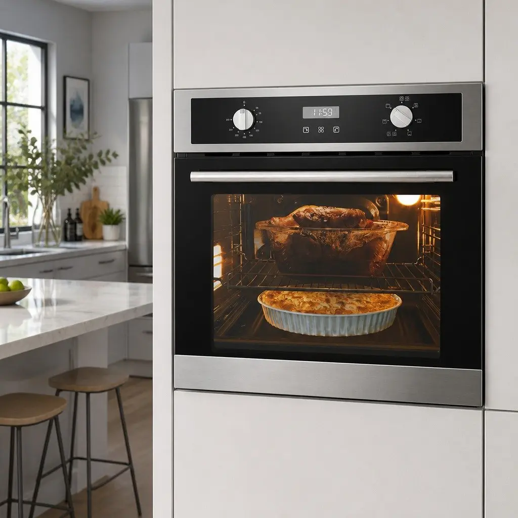 Built-In Electric Wall Oven 80L Convection Grill Kitchen Appliance Stainless