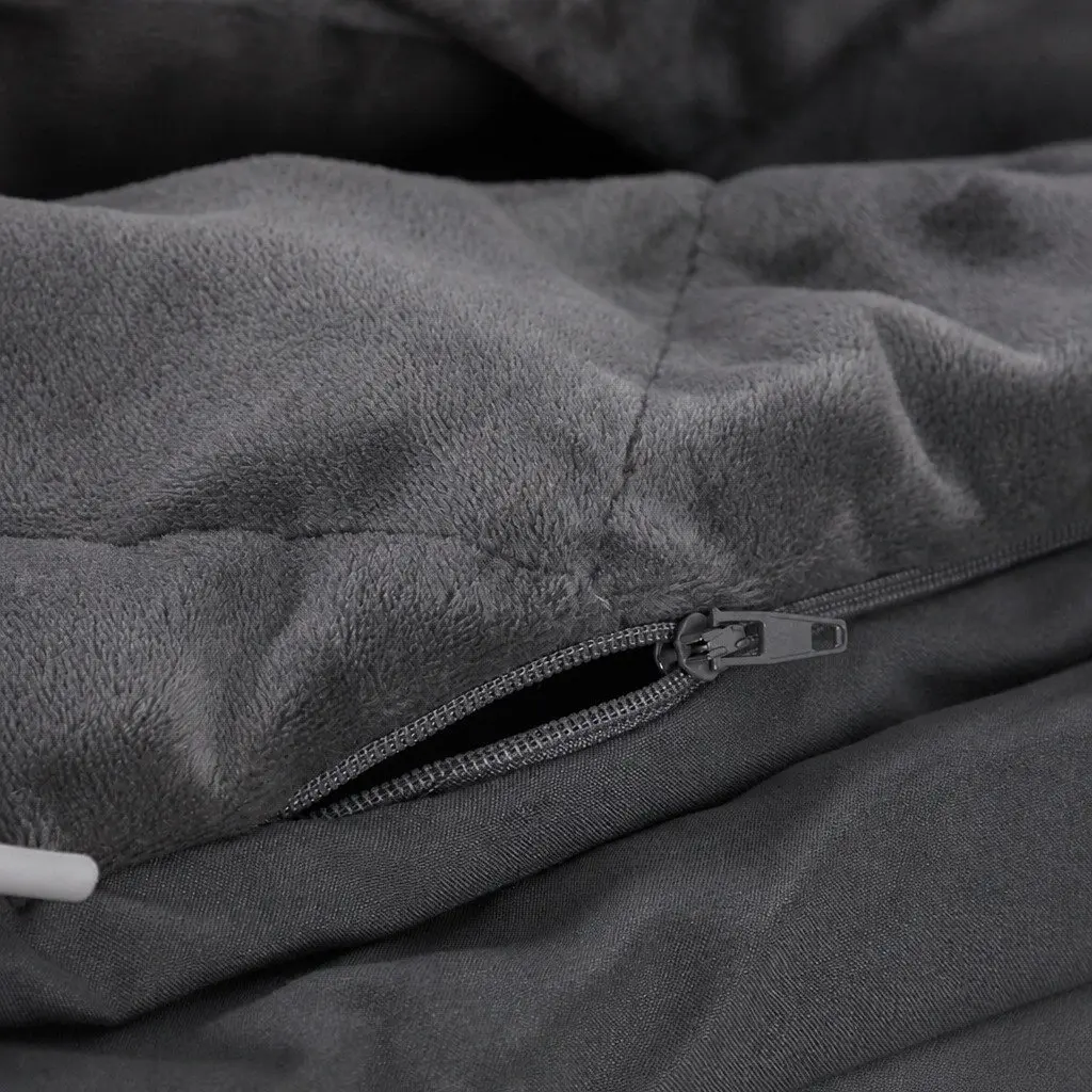 Weighted Blanket Double Size 9KG Adults Grey Cotton