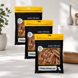 Chicken Skewers Dog Treats - 1kg x 3 Natural Packs