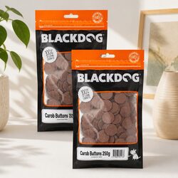 Carob Drops Dog Treats 250g x 2 Pack Bulk Oven Baked Pet Snacks