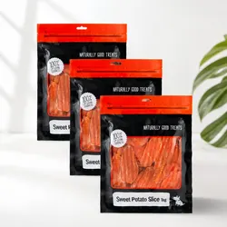 Sweet Potato Slice Dog Treats - 1kg x 3pk Natural Chew