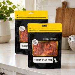 Chicken Breast Fillet Dog Treats - 300g x 2 Pack, High Protein