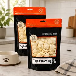 Dog Yoghurt Drops Training Treats - 1kg x 2 Pack