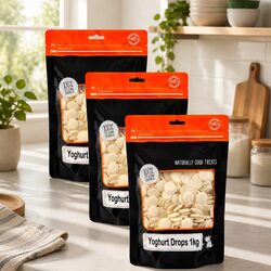 Dog Training Yoghurt Drops 1kg x 3 Pack with Real Yoghurt