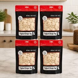 Yoghurt Drops Training Treats for Dogs 1kg x4 Natural