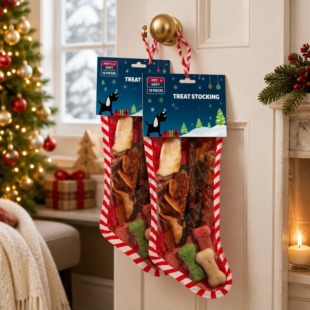 2x 15-Piece Christmas Stocking Dog Treats
