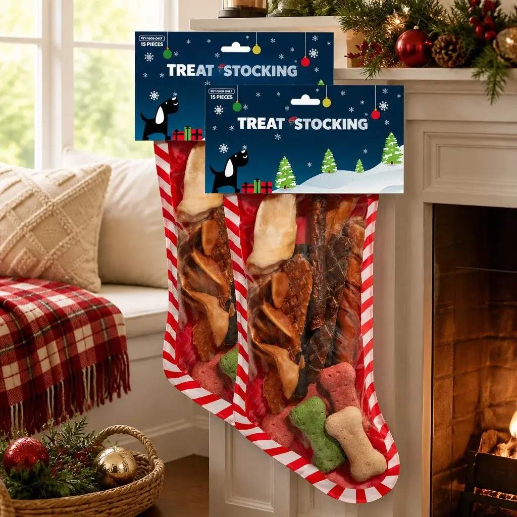 2x 15-Piece Christmas Stocking Dog Treats