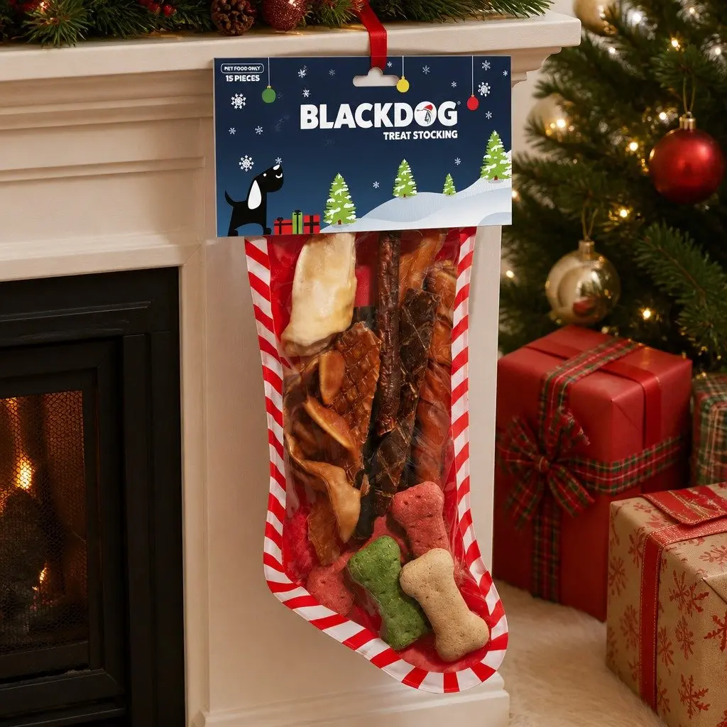 Christmas Stocking Dog Treats 15pc Assorted Pack Holiday Pet Gift Chew