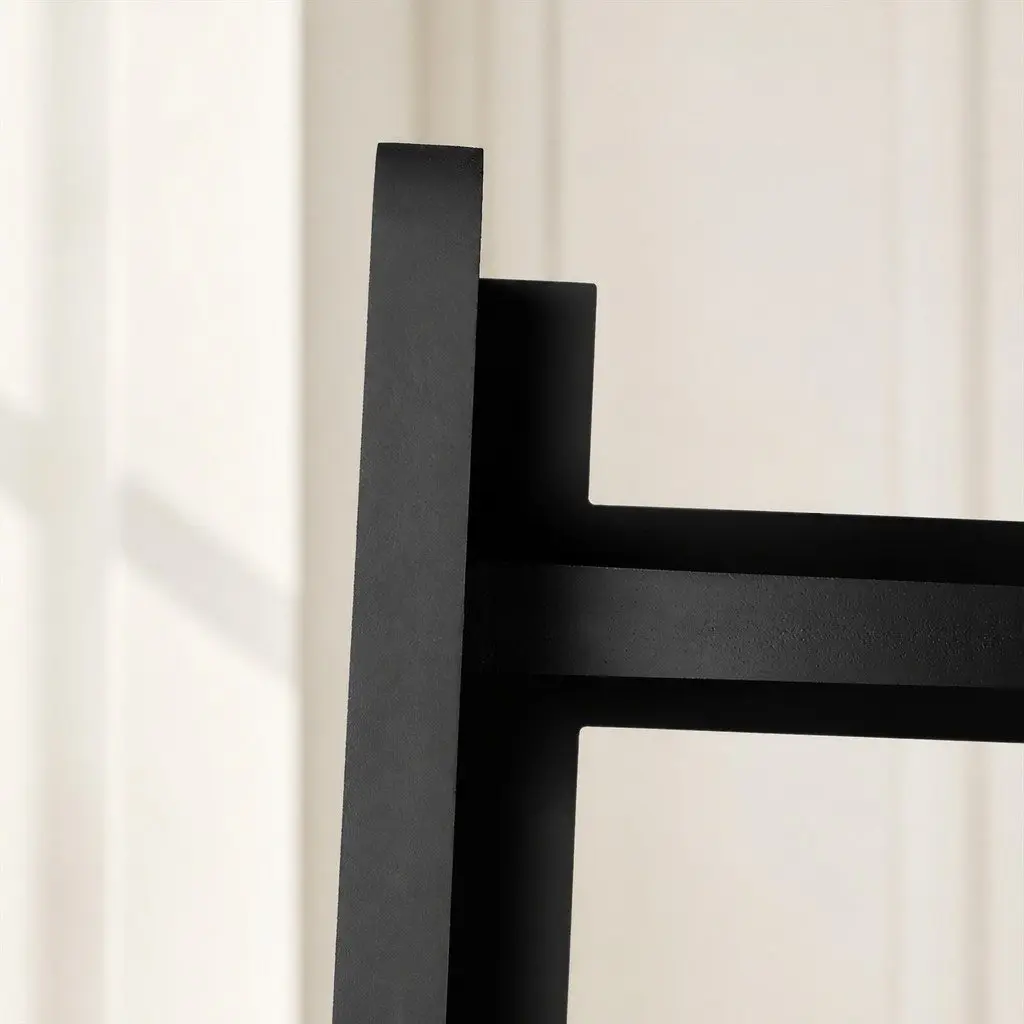 5 Tier Corner Shelf Wooden Storage Display Organiser Black Vertical Unit Living Room 37cm x 37cm x 153cm