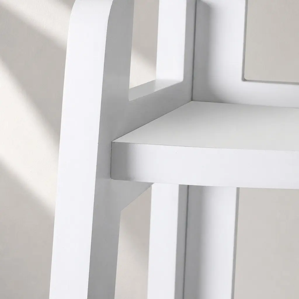 5-Tier Corner Shelf Unit in White