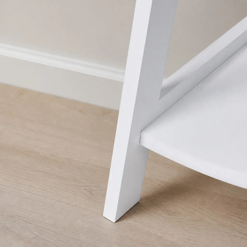 5-Tier Corner Shelf Unit in White