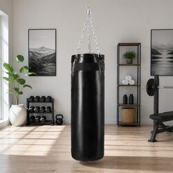Hanging Boxing Punching Bag Home Gym Training Heavy Bag Black Fitness